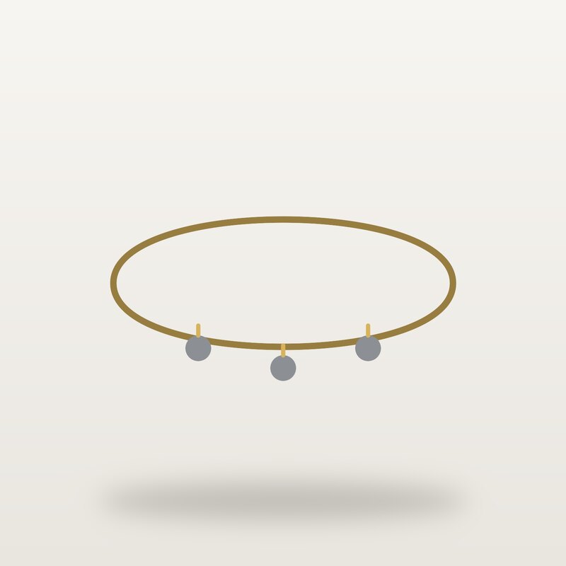 Gold-Plated Anklet, Grey