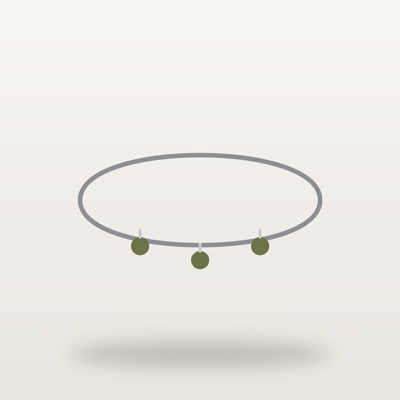 Silver Anklet, Olive
