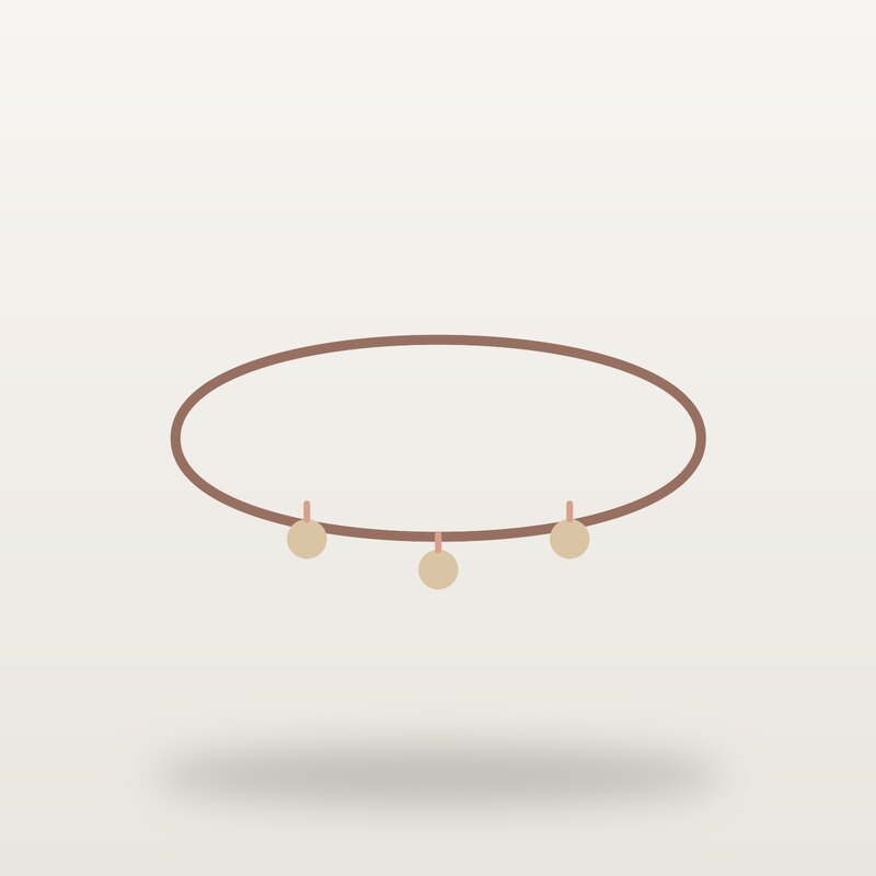 Rose Gold Anklet, Sand