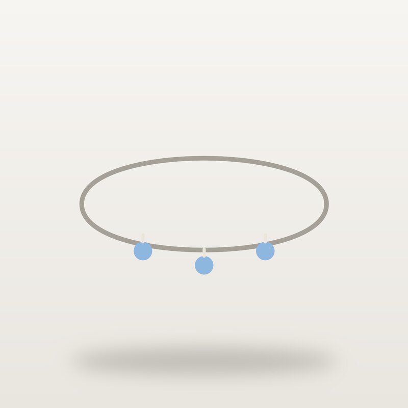 Pearl Anklet, Sky Blue