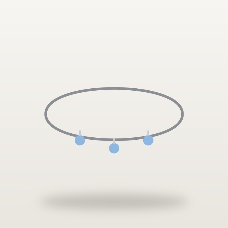 Minimal Anklet, Sky Blue