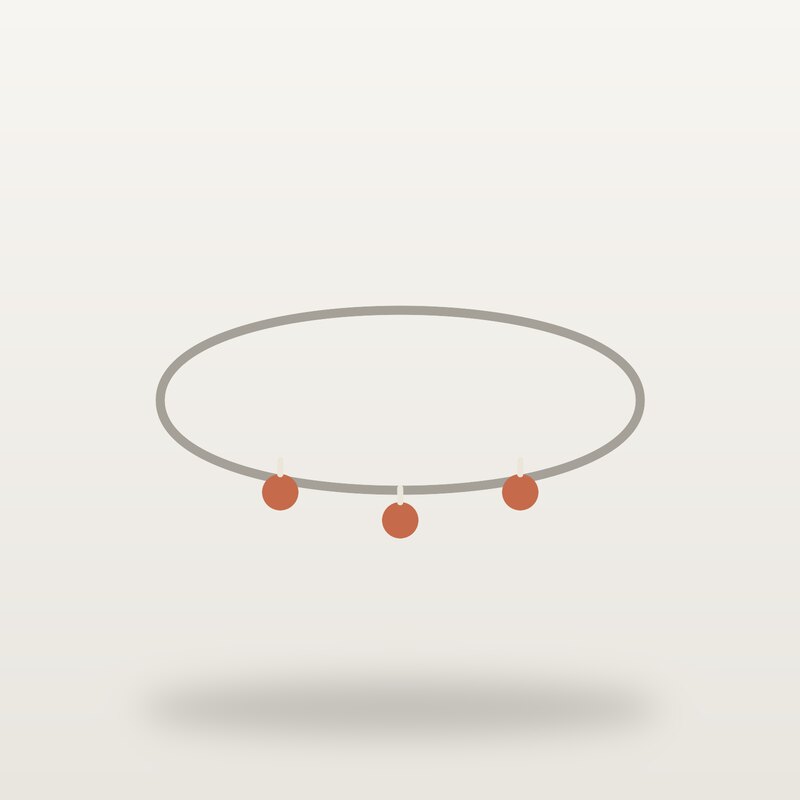 Pearl Anklet, Terracotta