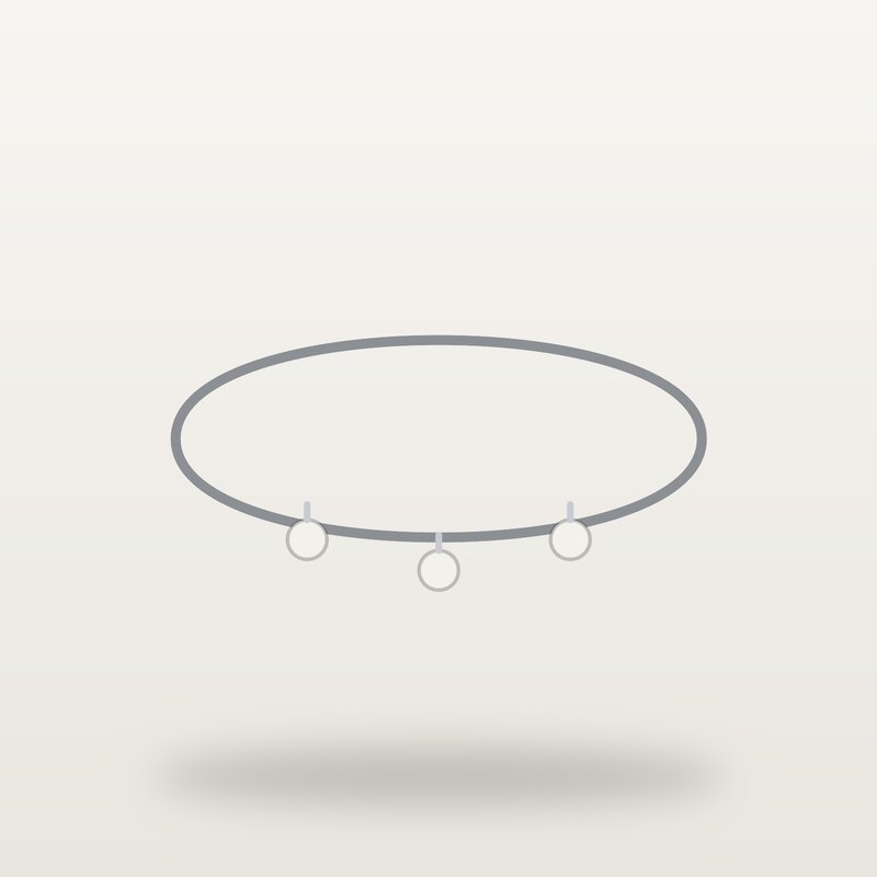 Sterling Anklet, White