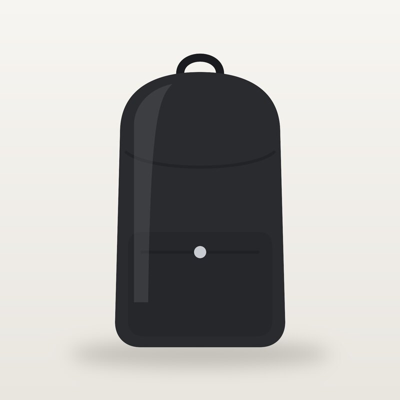 Canvas Backpack, Black