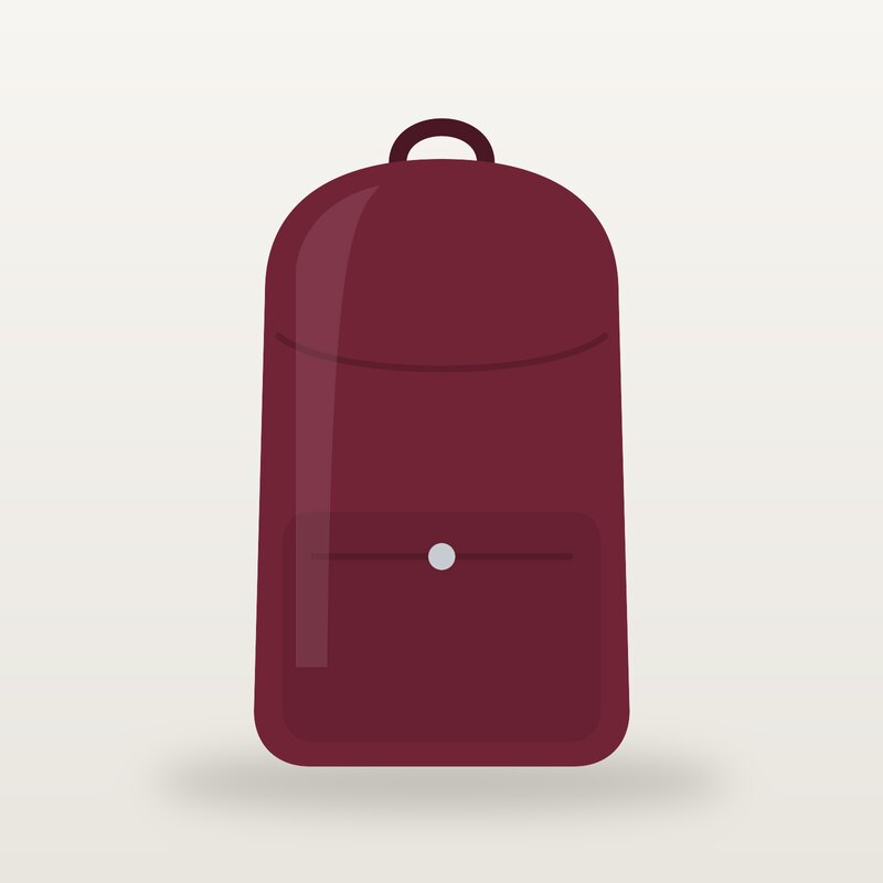 Leather Backpack, Burgundy