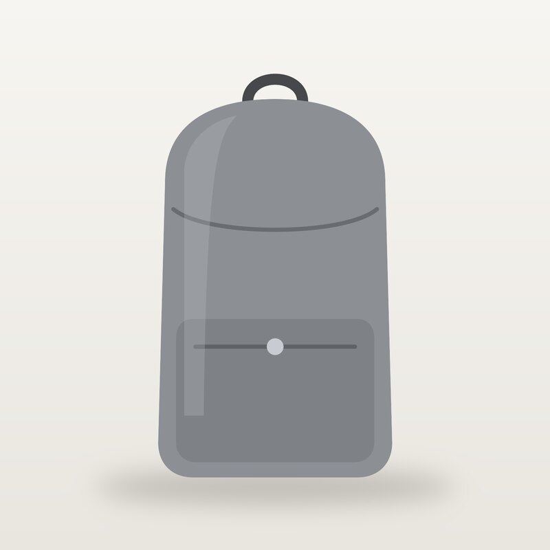 Leather Backpack, Grey