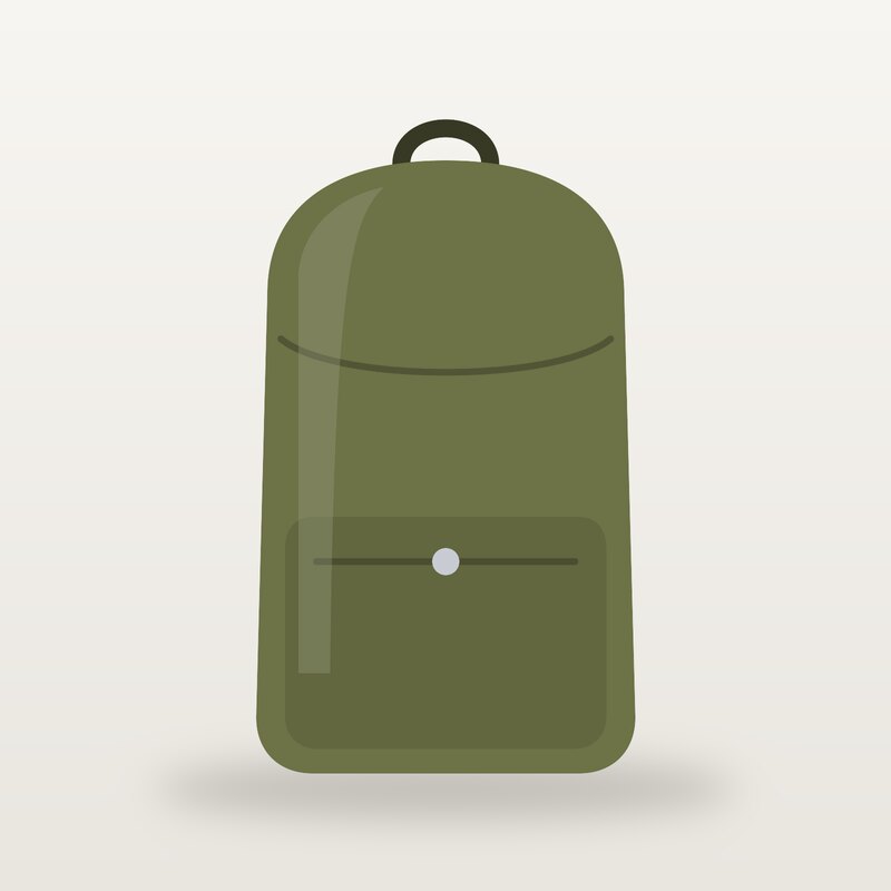 Nylon Backpack, Olive