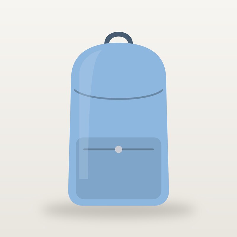 Canvas Backpack, Sky Blue