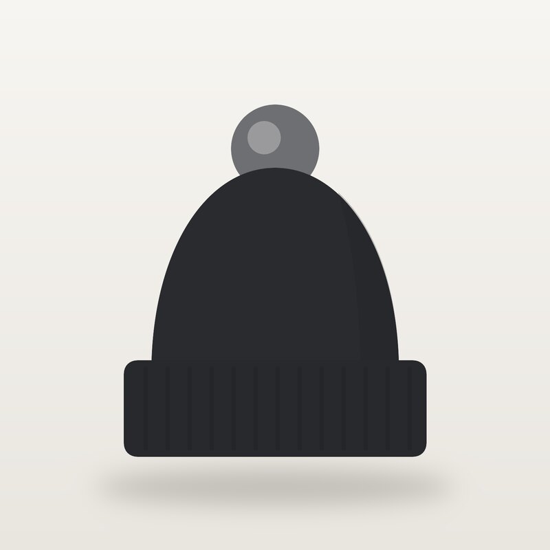Leather Beanie, Black