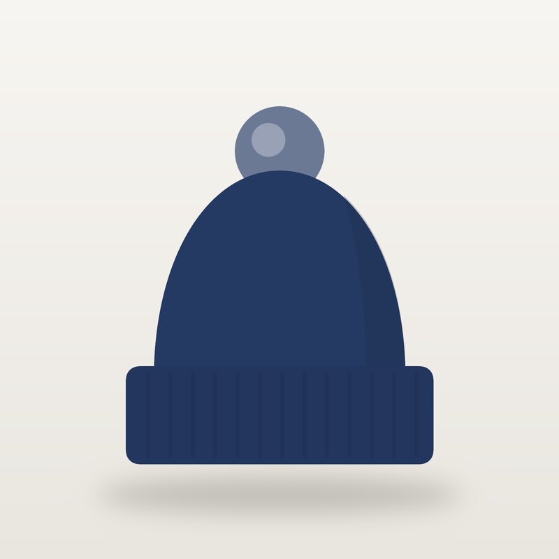 Leather Beanie, Navy