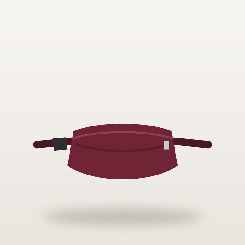 Nylon Belt Bag, Burgundy
