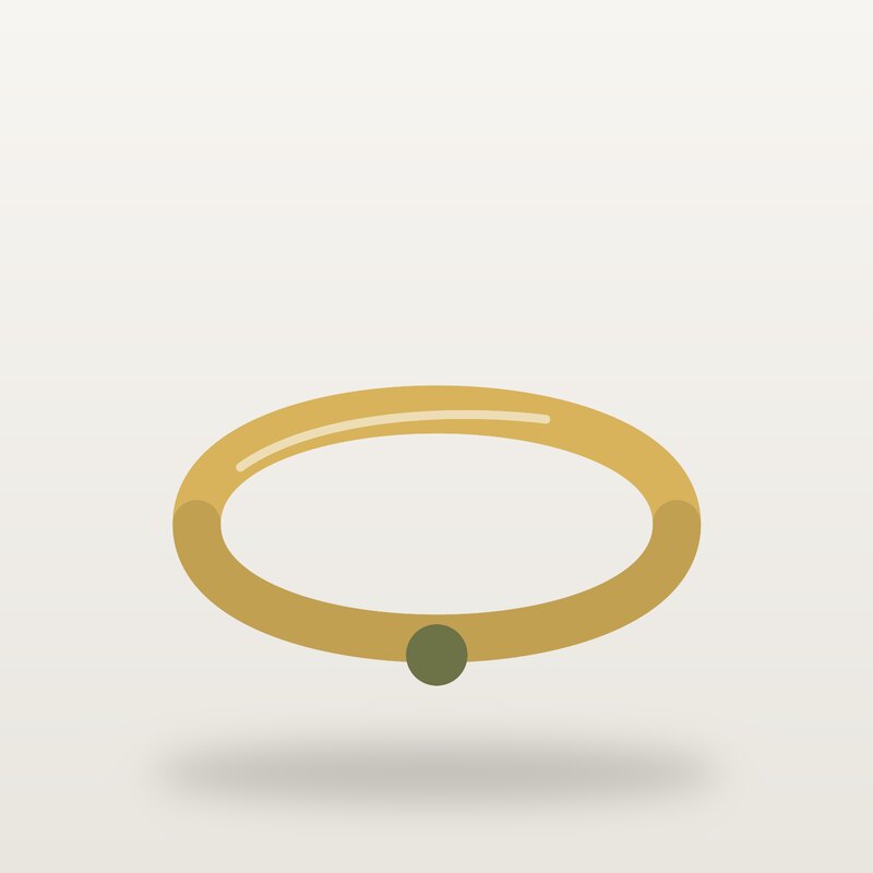 Gold-Plated Bracelet, Olive