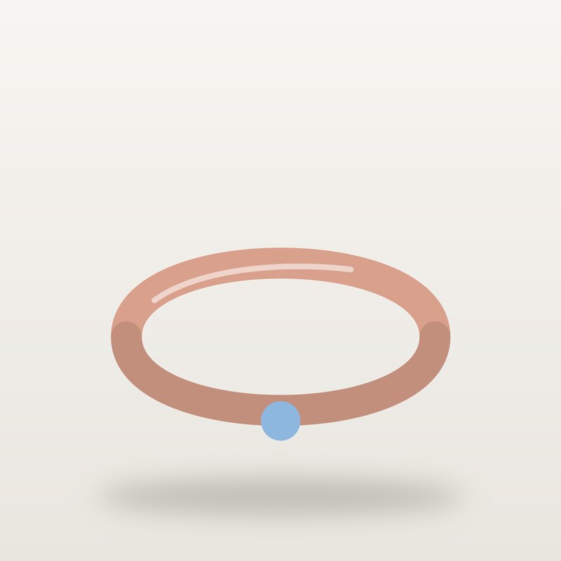 Rose Gold Bracelet, Sky Blue