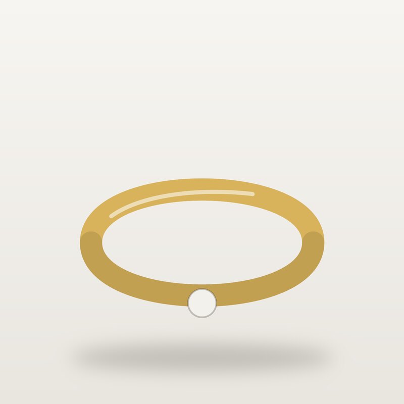 Gold-Plated Bracelet, White