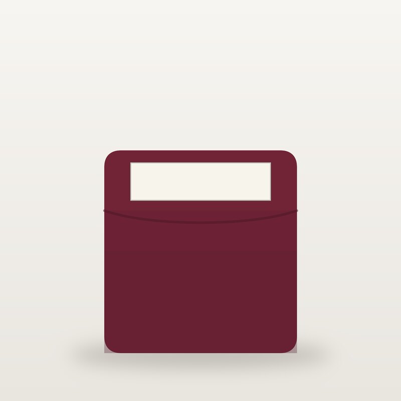 Leather Card Holder, Burgundy