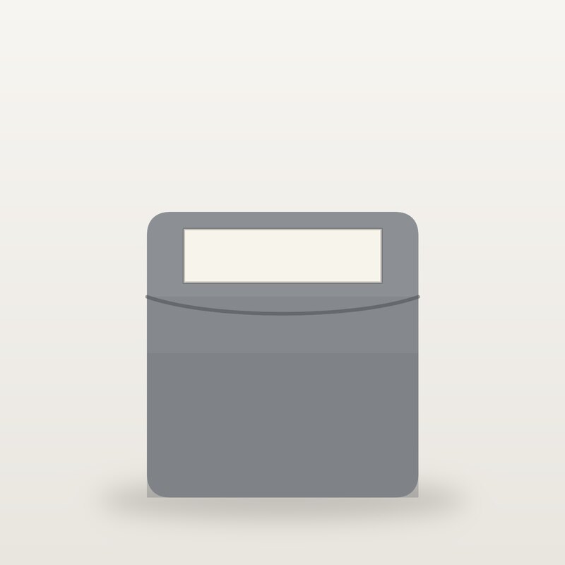 Leather Card Holder, Grey
