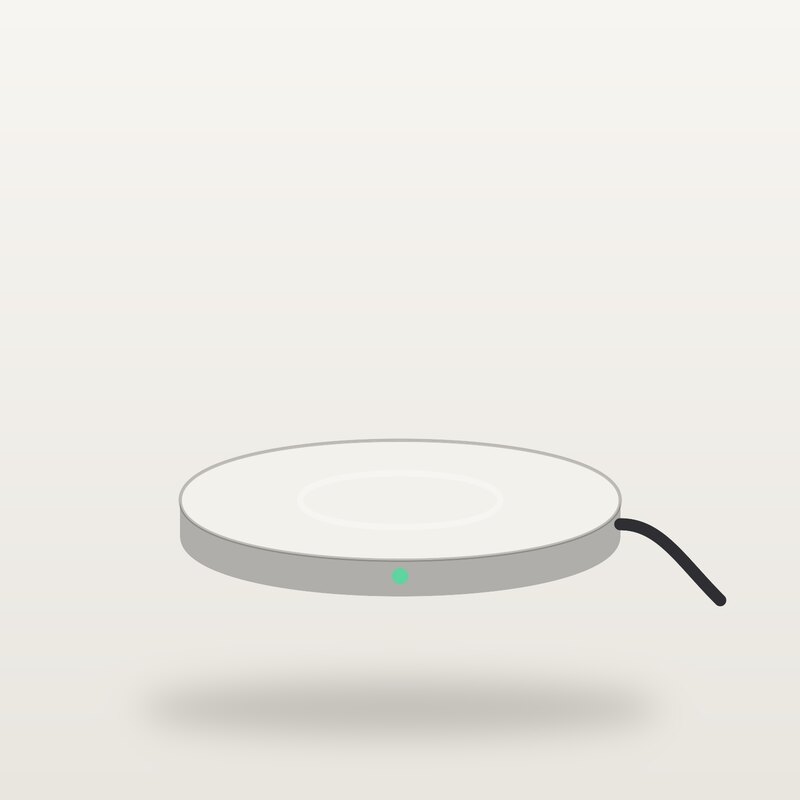 Compact Charging Pad, White
