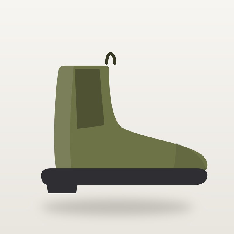 Knit Chelsea Boots, Olive