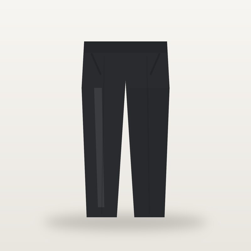 Wool Chino Trousers, Black