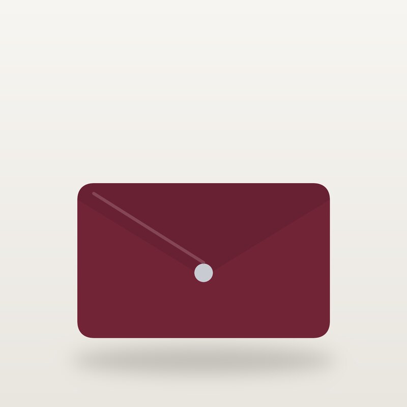 Canvas Clutch, Burgundy