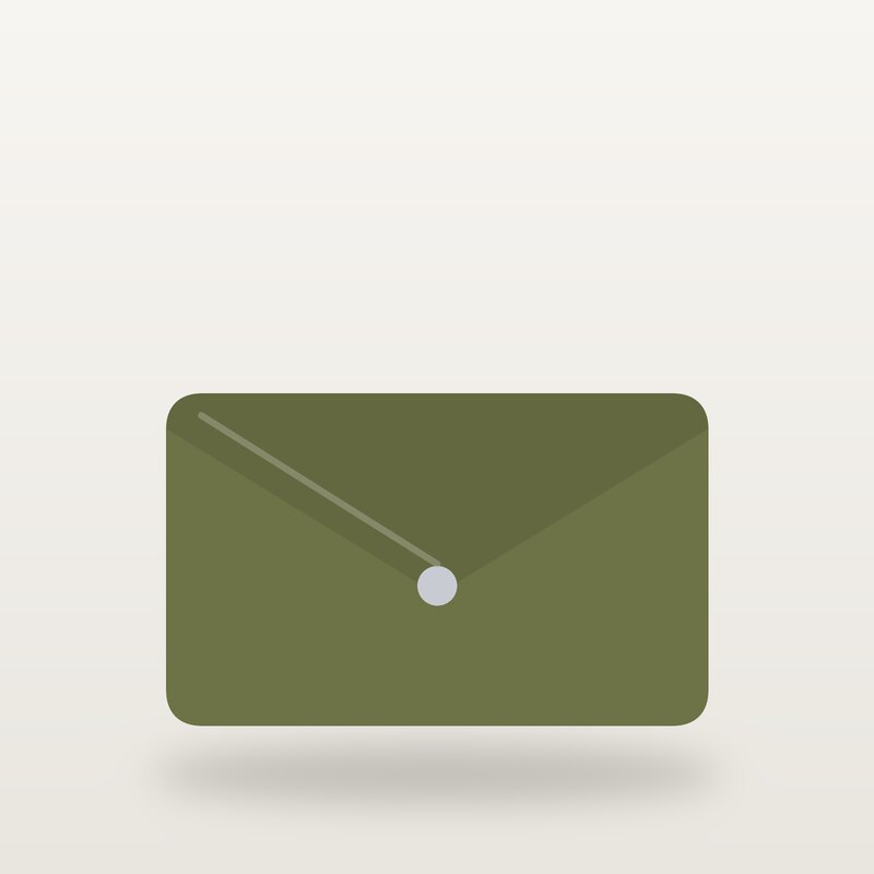 Canvas Clutch, Olive