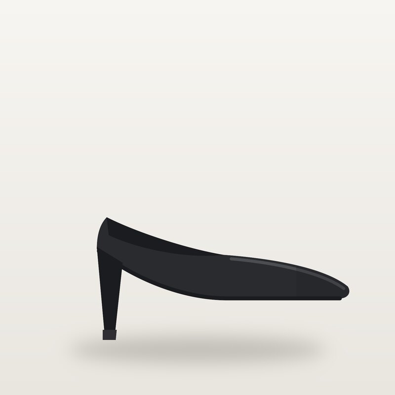 Knit Court Shoes, Black