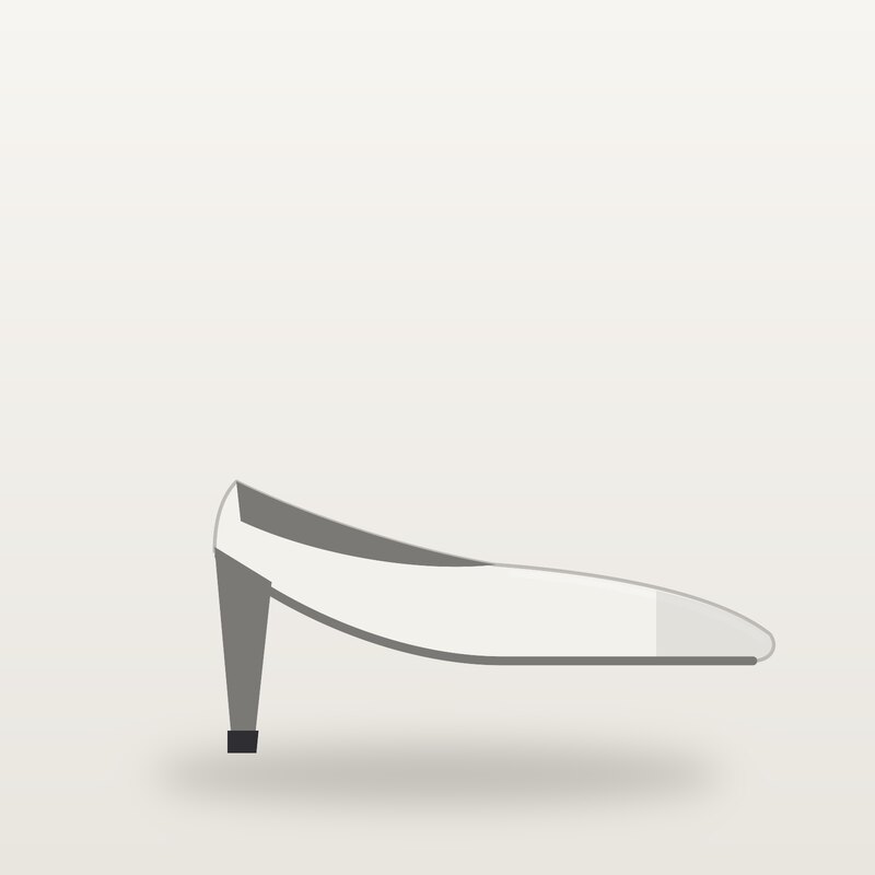 Suede Court Shoes, White