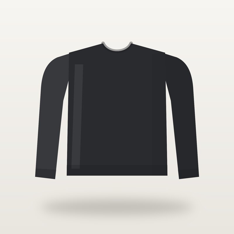 Wool Crew Sweater, Black