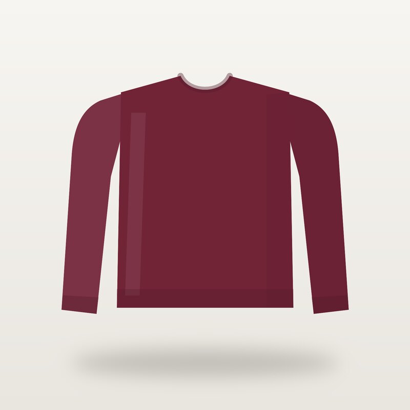 Cotton Crew Sweater, Burgundy