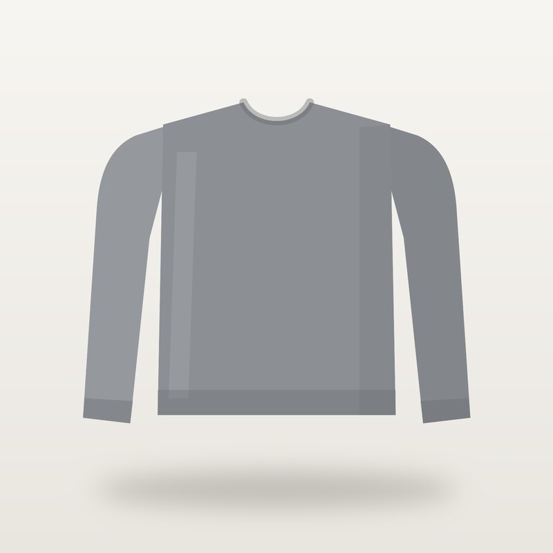 Cotton Crew Sweater, Grey