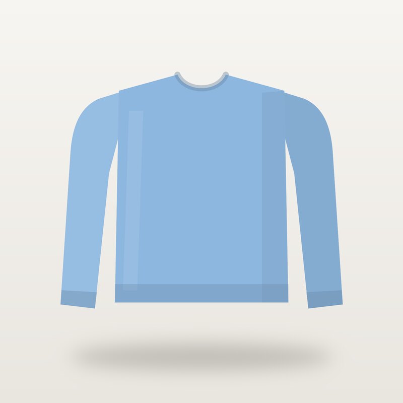 Merino Crew Sweater, Sky Blue