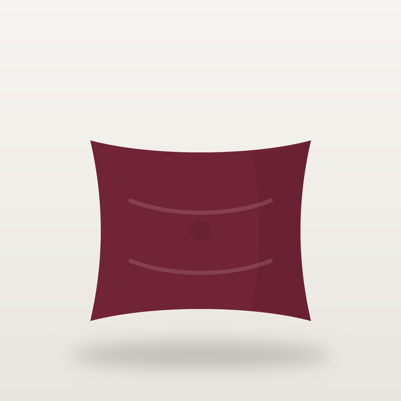 Ceramic Cushion Cover, Burgundy