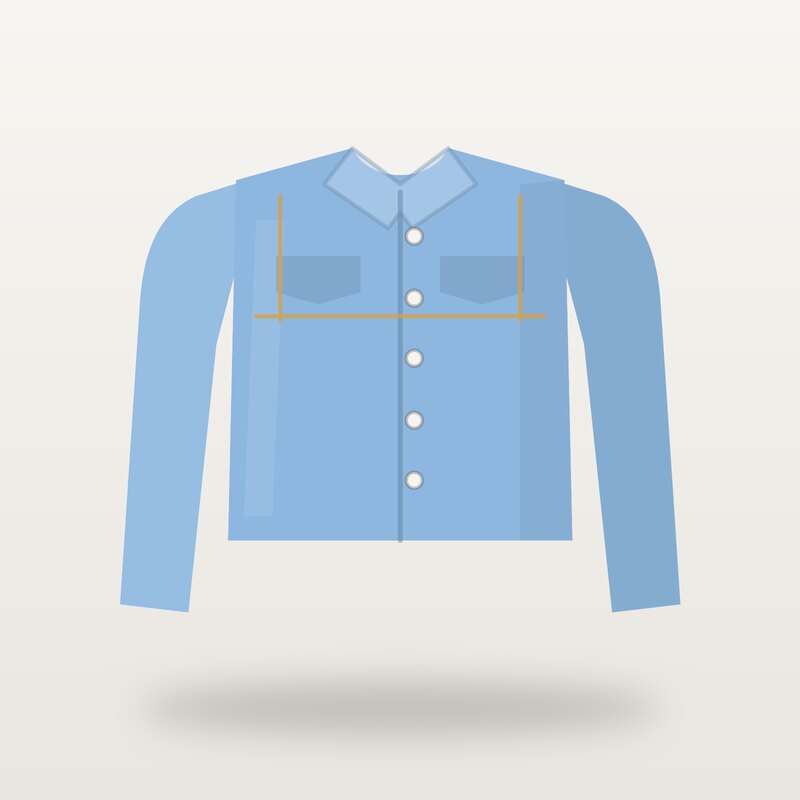 Linen Denim Jacket, Sky Blue