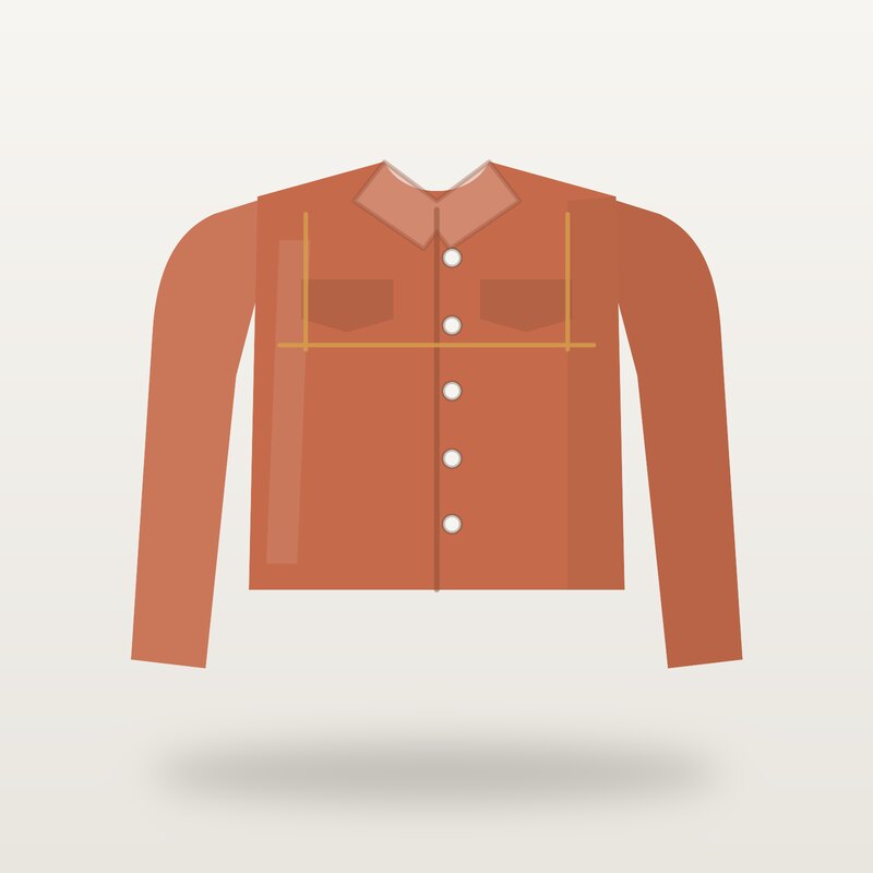 Linen Denim Jacket, Terracotta