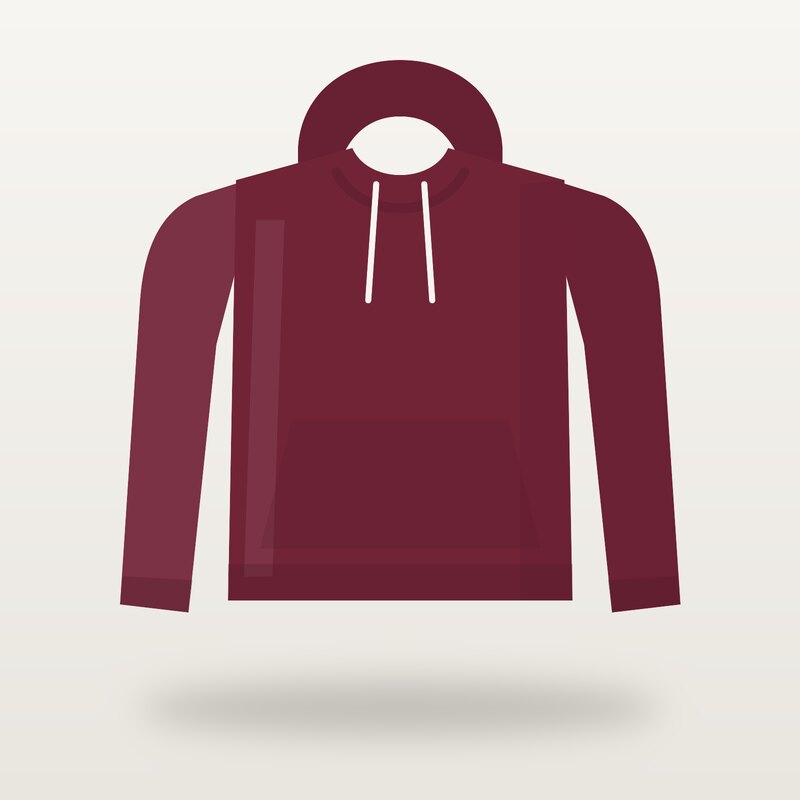 Cotton Hoodie, Burgundy