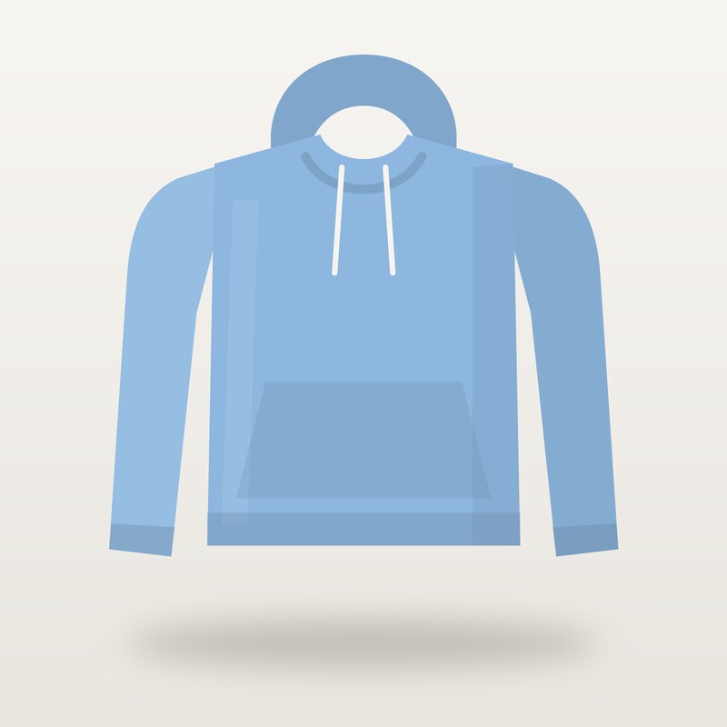 Fleece Hoodie, Sky Blue