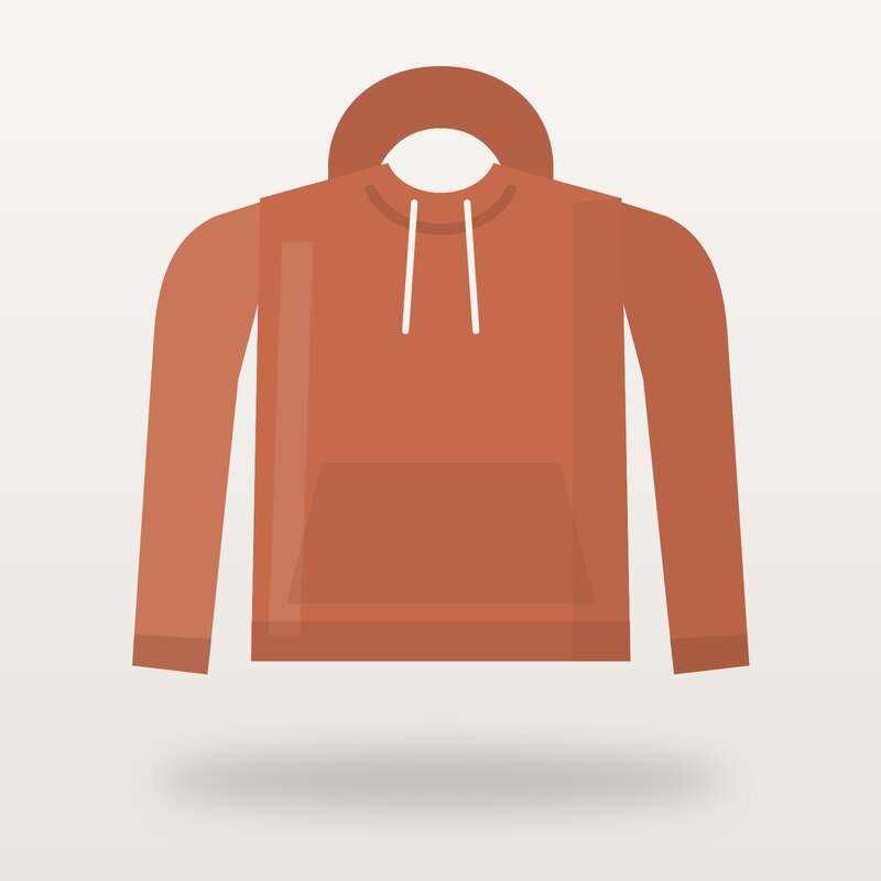 Fleece Hoodie, Terracotta