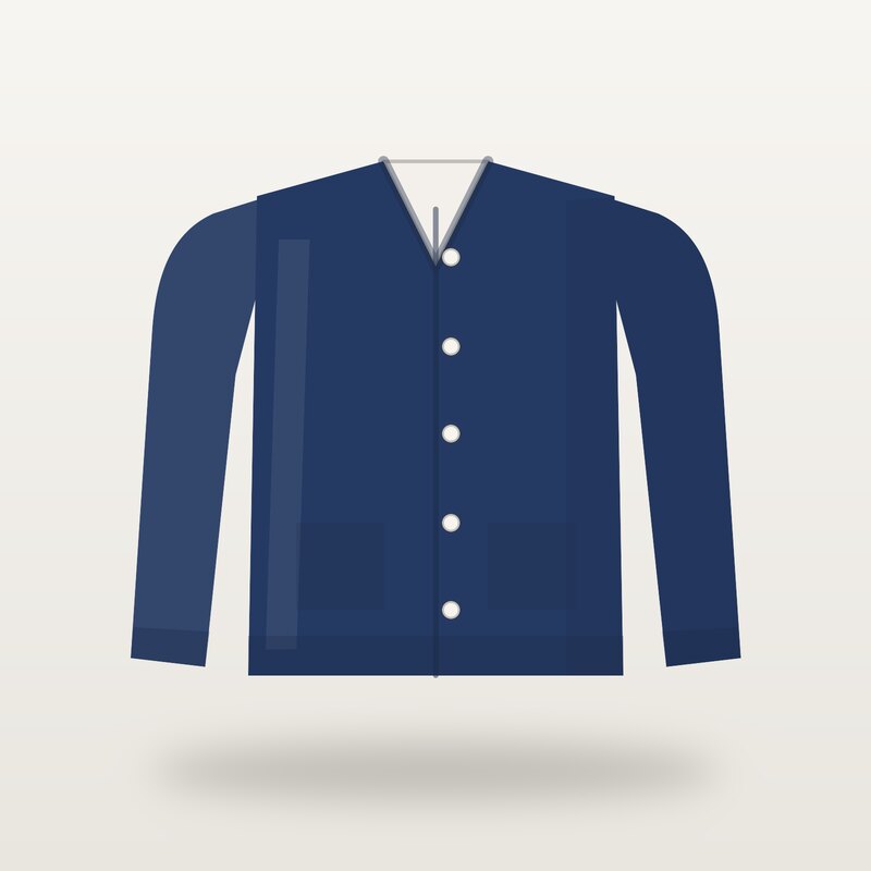 Cotton Knit Cardigan, Navy