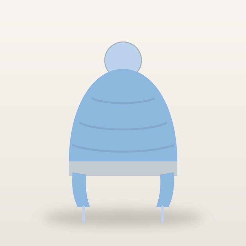 Organic Knit Hat, Sky Blue
