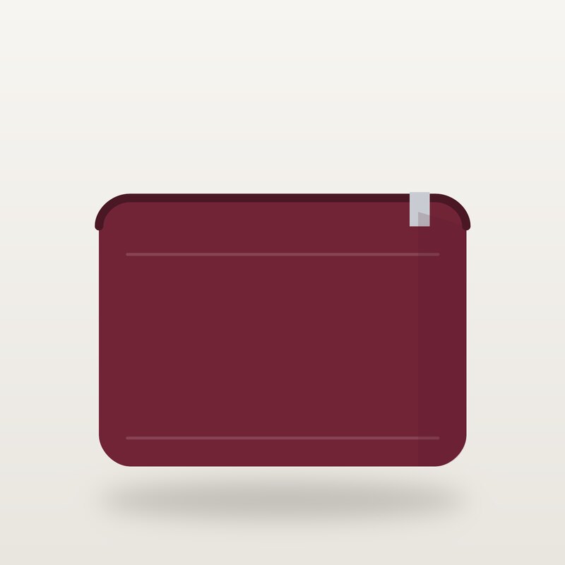Compact Laptop Sleeve, Burgundy