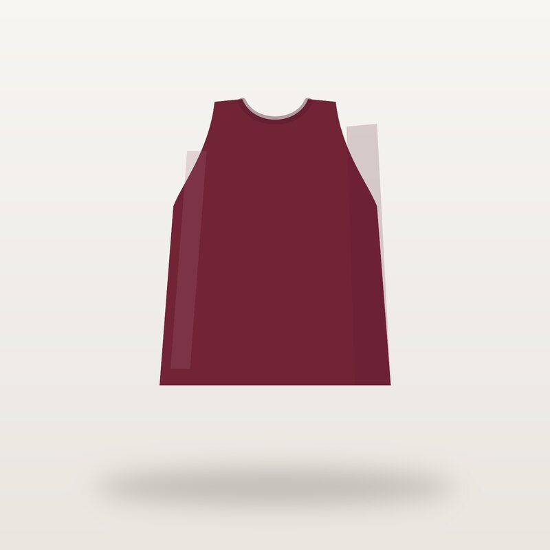 Cotton Linen Top, Burgundy