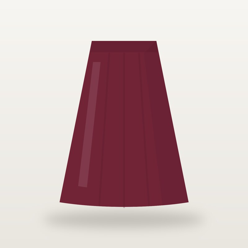 Silk Midi Skirt, Burgundy