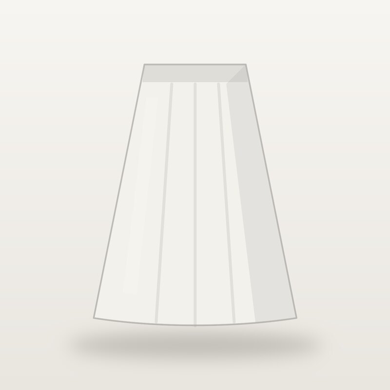 Linen Midi Skirt, White