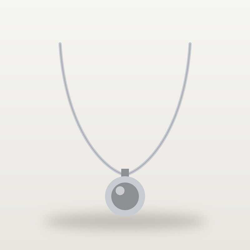 Silver Necklace, Grey