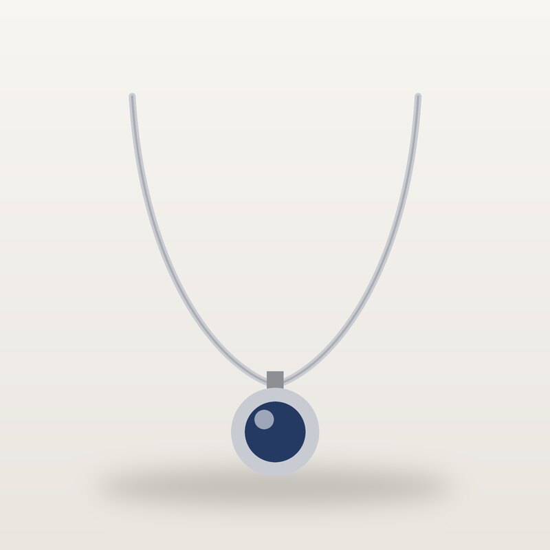Minimal Necklace, Navy