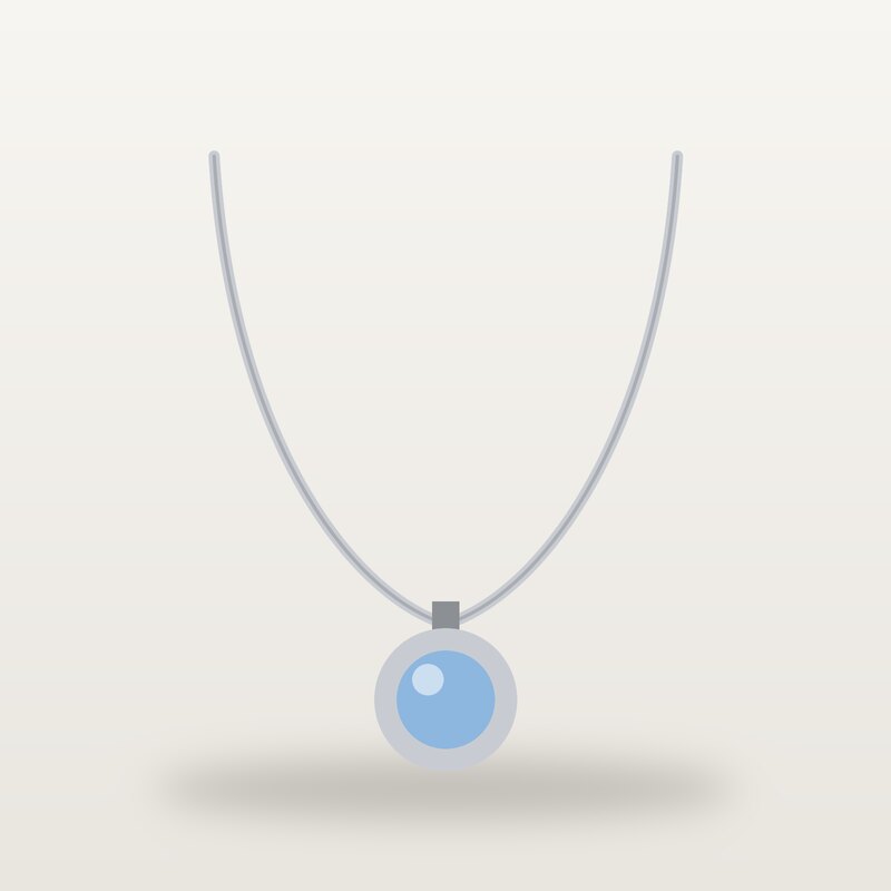 Sterling Necklace, Sky Blue