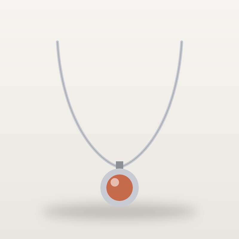 Sterling Necklace, Terracotta
