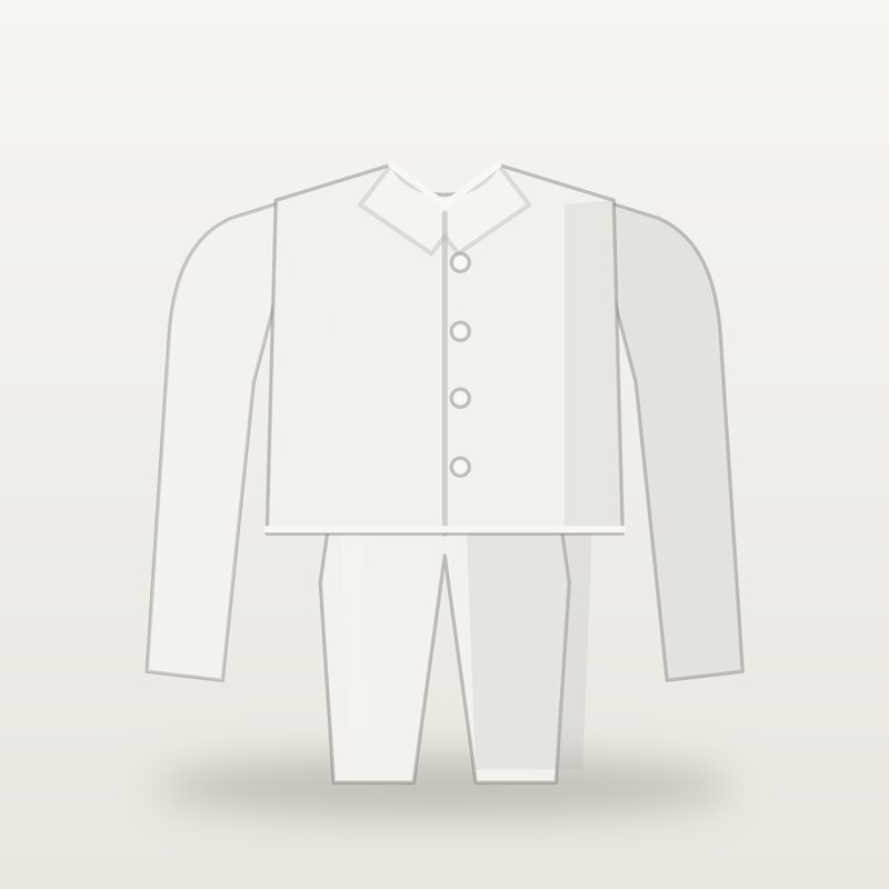 Organic Pajama Set, White