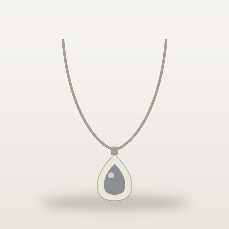 Pearl Pendant, Grey
