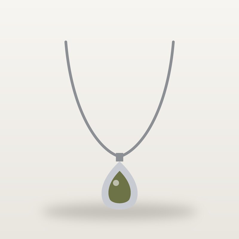 Sterling Pendant, Olive